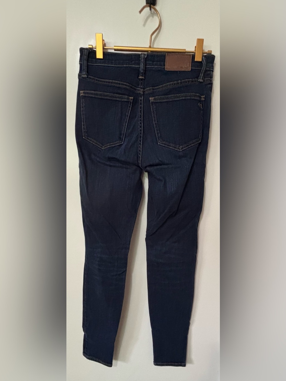 Madewell| 9” High Rise Classic Dark Indigo Blue Denim Skinny Jeans Sz 25 - Picture 5 of 9